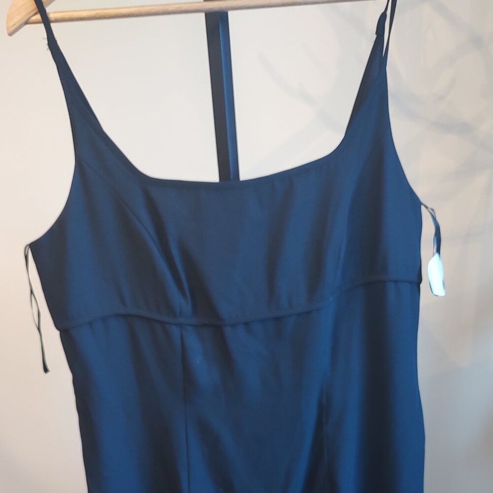 WTOO Black Spaghetti Strap Floor Length Dress - Size 18